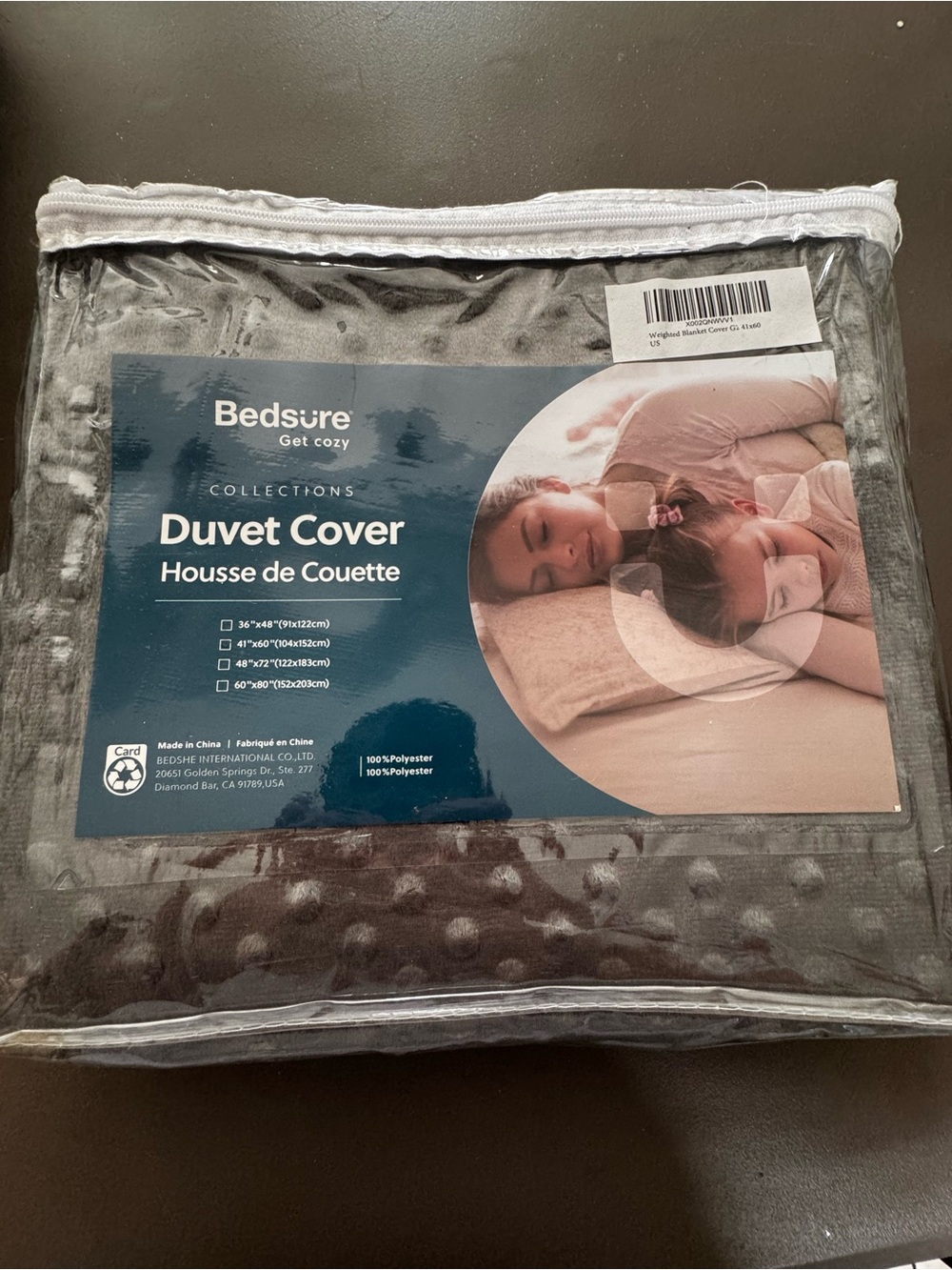 Bedsure Plush Duvet Cover in Gray - Soft Cozy Bedding